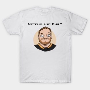 Netflix and Phil - Black Text T-Shirt